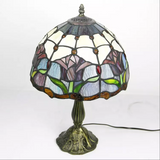 Red Tulip Tiffany Glass Tabletop Lamp
