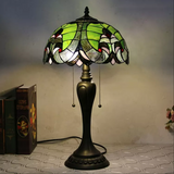 Sea Green Tiffany Glass Tabletop Lamp