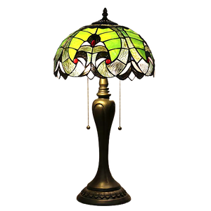 Sea Green Tiffany Glass Tabletop Lamp