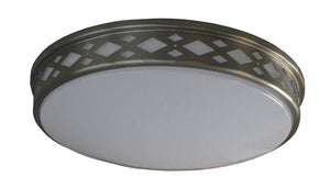 10" 15W LED Diamound Lattice Flush Mount | 3000K Correlated Color Temperature